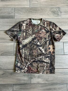 RedHead Men's Woodland Camouflage Short Sleeve Tee - Brown/Green